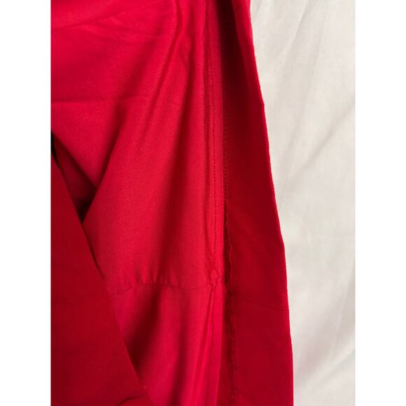 Red Calvin Klein Sleeveless Dress Sz 14 Ruched Front Lined Women's - Picture 15 of 16